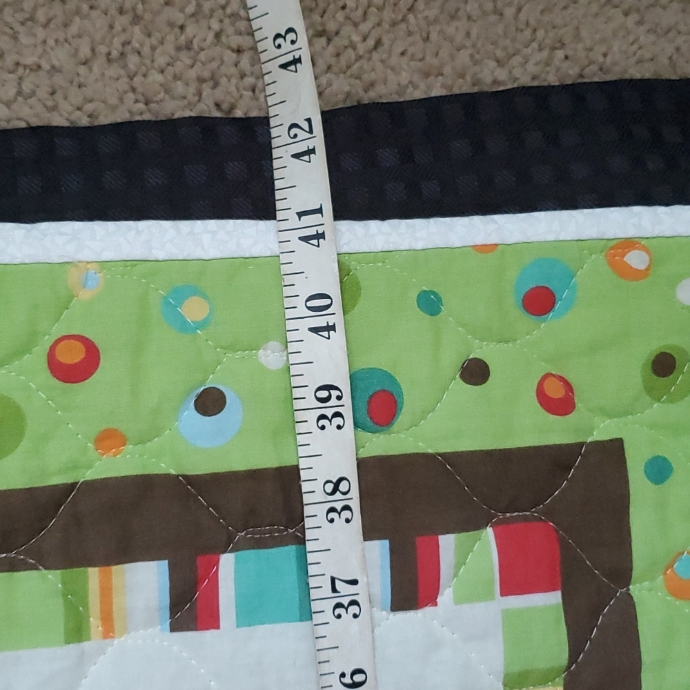 Handmade, baby quilt, blanket, bedspread, alphabet, baby gift, reversible - Picture 6 of 8